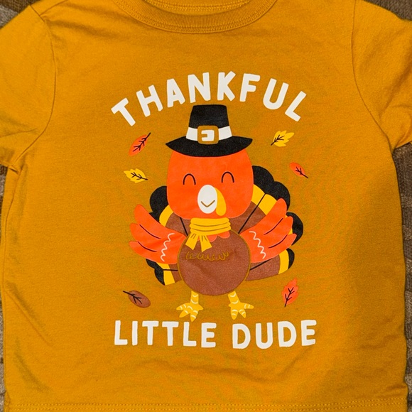 Children’s Place 12-18 Mo “Thankful Dude” Long Sleeve Festive Thanksgiving Tee - Picture 4 of 7